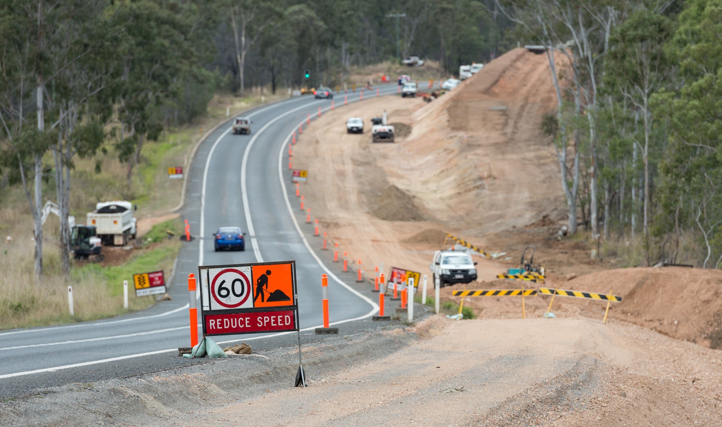 Civil Mining & Construction, Bruce Highway Upgrade, Benaraby Overtaking Lanes