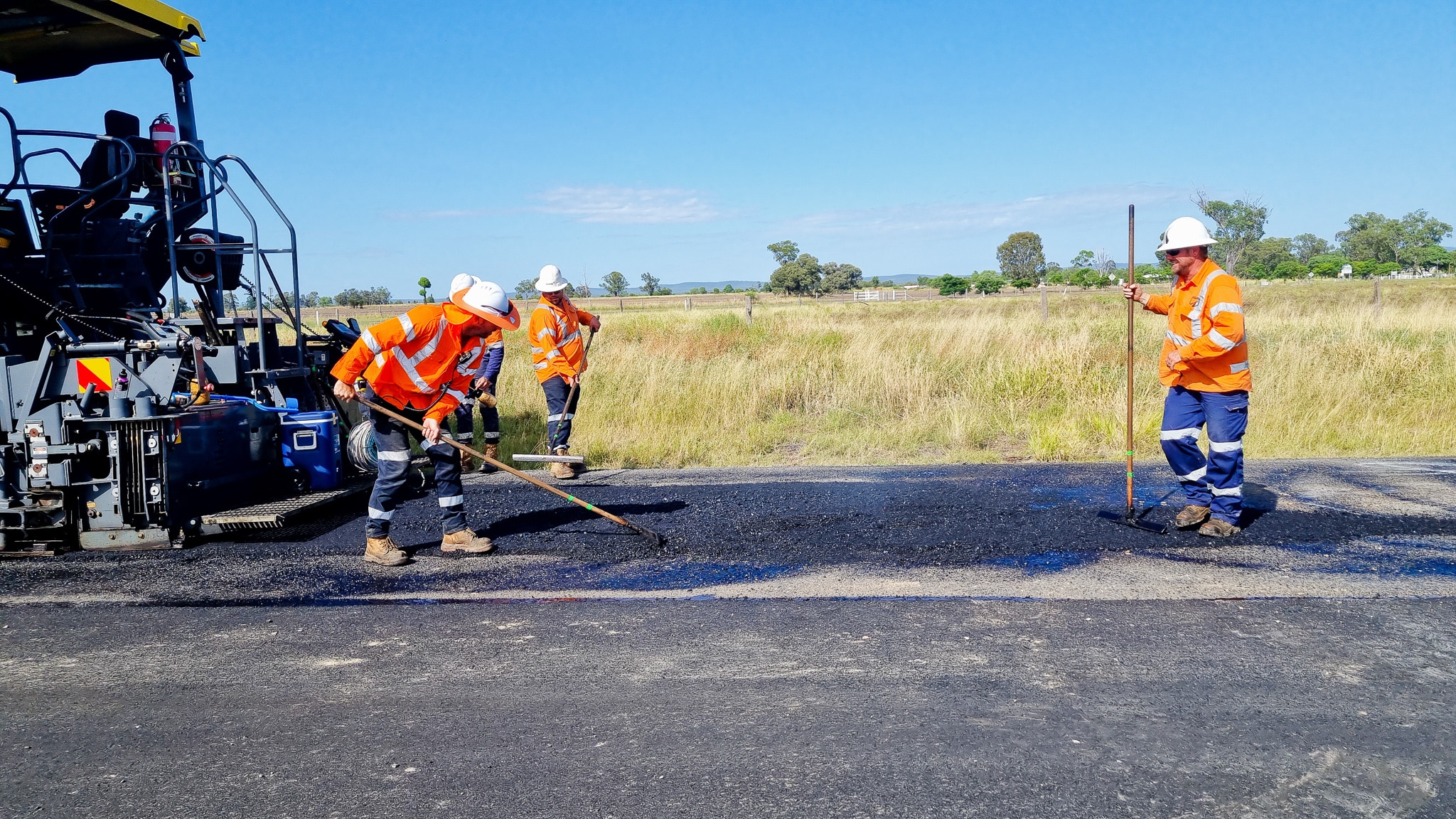 Road upgrade works in action