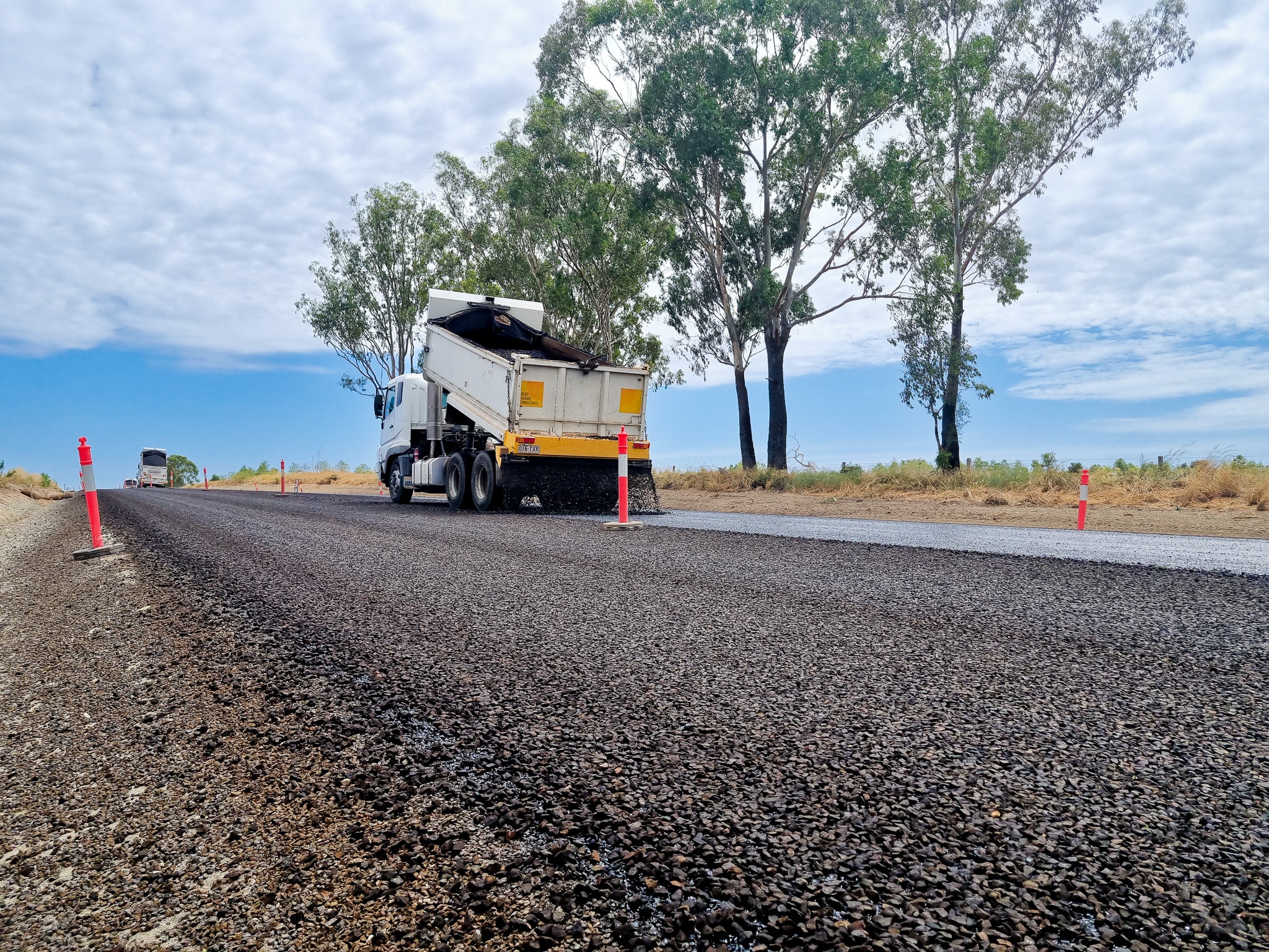 Road upgrade works in action