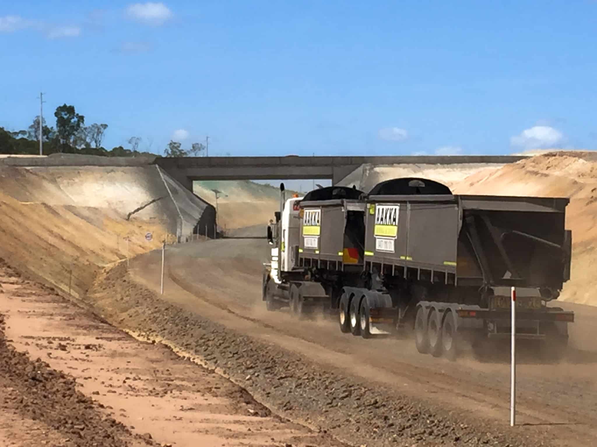 Road upgrade works in action